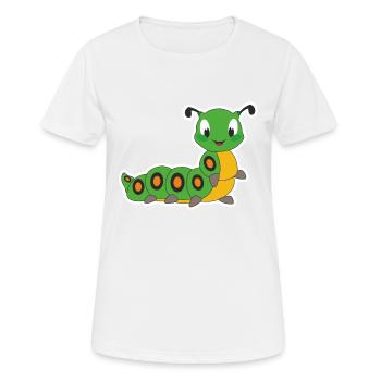 Raupe - Frauen T-Shirt atmungsaktiv - Weiß - Vorne - AI Model Female 172 dark (172cm)
