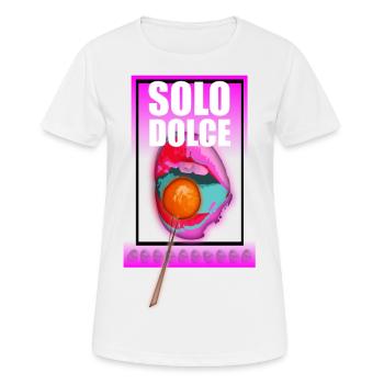 solo dolce lollypop girl - T-shirt respirant Femme - blanc - Devant - AI Model Female 172 dark (172cm)