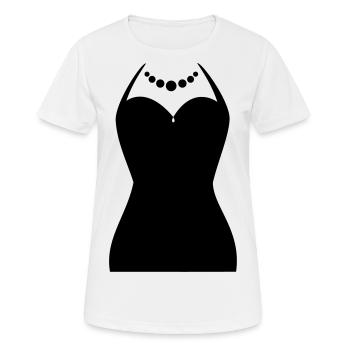 Karneval Fasching Kostüm Frau Kleid Partnerlook - Frauen T-Shirt atmungsaktiv - Weiß - Vorne - AI Model Female 172 dark (172cm)