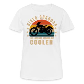 biker grandad - Women's Breathable T-Shirt - white - Front - AI Model Female 172 dark (172cm)