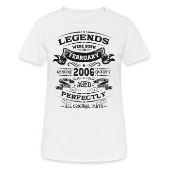 18th Birthday Original February Vintage 2006 - Women's Breathable T-Shirt - white - Front - AI Model Female 172 dark (172cm)