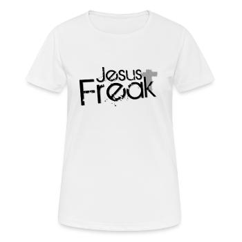 Jesus Freak - Black n Grey - Frauen T-Shirt atmungsaktiv - Weiß - Vorne - AI Model Female 172 dark (172cm)