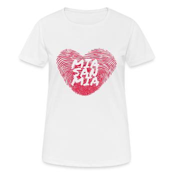 Fingerprint heart Bavaria - Women's Breathable T-Shirt - white - Front - AI Model Female 172 dark (172cm)