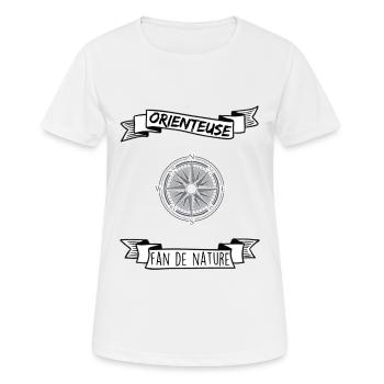 Orienteuse - T-shirt respirant Femme - blanc - Devant - AI Model Female 172 dark (172cm)