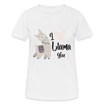 Alpaka Lama Geschenk Geburt Baby - Frauen T-Shirt atmungsaktiv - Weiß - Vorne - AI Model Female 172 dark (172cm)
