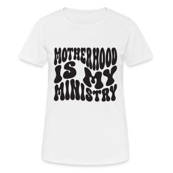 La maternité est mon ministère - T-shirt respirant Femme - blanc - Devant - AI Model Female 172 dark (172cm)
