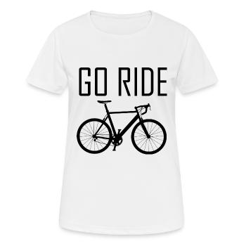 Go to ride Bicycle Bike Quotes Bike Sayings - Women's Breathable T-Shirt - white - Front - AI Model Female 172 dark (172cm)