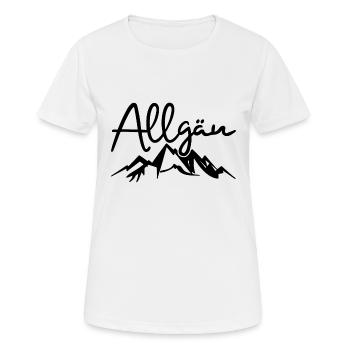 Allgäu Wandern Berge Natur - Frauen T-Shirt atmungsaktiv - Weiß - Vorne - AI Model Female 172 dark (172cm)