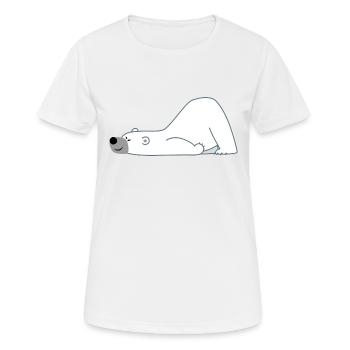 Lustiger Trickfilm Eisbär von Cheerful Madness!! - Frauen T-Shirt atmungsaktiv - Weiß - Vorne - AI Model Female 172 dark (172cm)