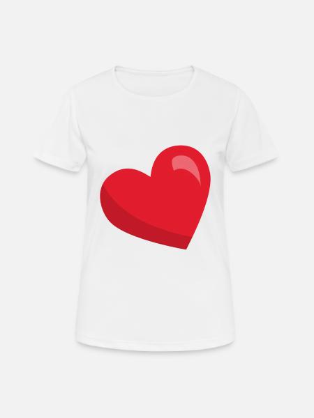 heart - Women's Breathable T-Shirt - white
