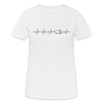 Coup de coeur de porc noir - T-shirt respirant Femme - blanc - Devant - AI Model Female 172 dark (172cm)