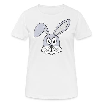 Lapin Lapin lapin Lapin Dents de lapin Lapins Pâques - T-shirt respirant Femme - blanc - Devant - AI Model Female 172 dark (172cm)