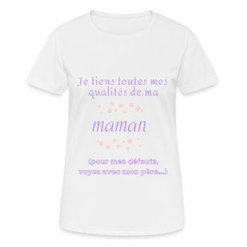 Vererbung Humor - Frauen T-Shirt atmungsaktiv - Weiß - Vorne - AI Model Female 172 dark (172cm)