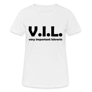 lehrerin - Frauen T-Shirt atmungsaktiv - Weiß - Vorne - AI Model Female 172 dark (172cm)