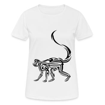 Monkey Tribal Tattoo - Women's Breathable T-Shirt - white - Front - AI Model Female 172 dark (172cm)