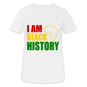 I am black history - T-shirt respirant Femme - blanc - Devant - AI Model Female 172 dark (172cm)