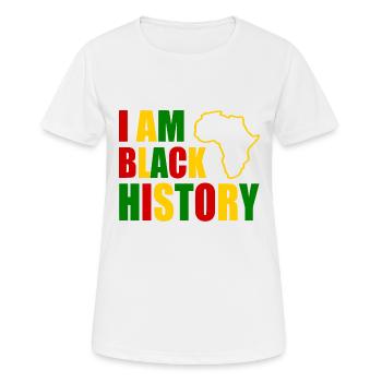 I am black history - T-shirt respirant Femme - blanc - Devant - AI Model Female 172 dark (172cm)