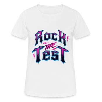 Test Day Rock The Test Funny Teacher Testing Day - Women's Breathable T-Shirt - white - Front - AI Model Female 172 dark (172cm)
