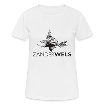 zanderwels 2 - Frauen T-Shirt atmungsaktiv - Weiß - Vorne - AI Model Female 172 dark (172cm)