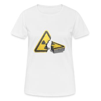 Atomausstieg! Atomkraft nein danke! - Frauen T-Shirt atmungsaktiv - Weiß - Vorne - AI Model Female 172 dark (172cm)