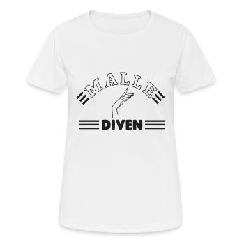 Malle Diven - Party Shirt - Streifen - Frauen T-Shirt atmungsaktiv - Weiß - Vorne - AI Model Female 172 dark (172cm)