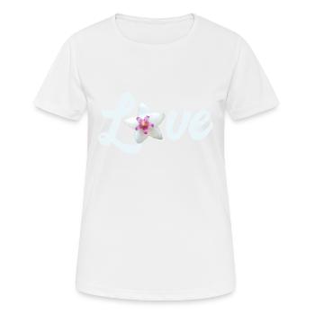 Amoureux de Hoya, fleurs en porcelaine ou fleurs en cire - T-shirt respirant Femme - blanc - Devant - AI Model Female 172 dark (172cm)