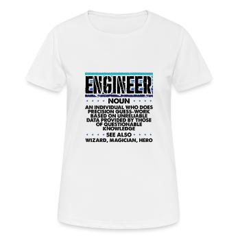 Engineer Gifts Precision Guesswork Wizard - T-shirt respirant Femme - blanc - Devant - AI Model Female 172 dark (172cm)