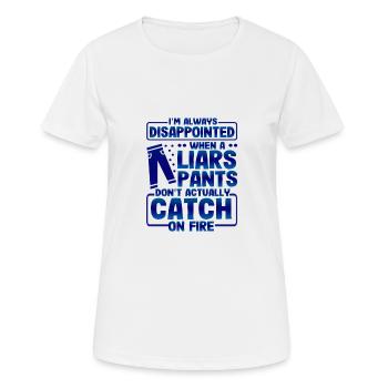 Cadeaux sarcastiques Pantalons Liers déçus Ne pas - T-shirt respirant Femme - blanc - Devant - AI Model Female 172 dark (172cm)