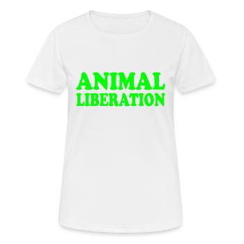 Animal liberation - Frauen T-Shirt atmungsaktiv - Weiß - Vorne - AI Model Female 172 dark (172cm)