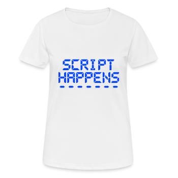 Le script de programmation informatique se produit Programmeur - T-shirt respirant Femme - blanc - Devant - AI Model Female 172 dark (172cm)