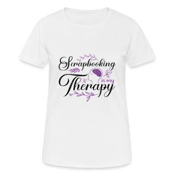 Scrapbooking ist meine Therapie Spaß Scrapbooker Geschenke - Frauen T-Shirt atmungsaktiv - Weiß - Vorne - AI Model Female 172 dark (172cm)