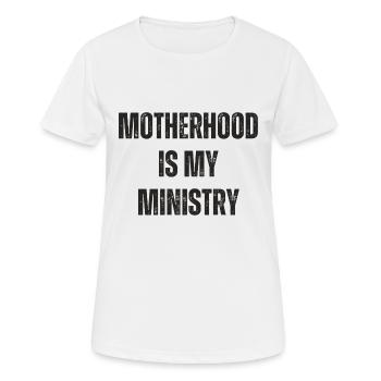 La maternité est mon ministère - T-shirt respirant Femme - blanc - Devant - AI Model Female 172 dark (172cm)