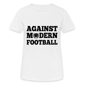 Against Modern Football - Women's Breathable T-Shirt - white - Front - AI Model Female 172 dark (172cm)