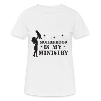 La maternité est mon ministère - T-shirt respirant Femme - blanc - Devant - AI Model Female 172 dark (172cm)