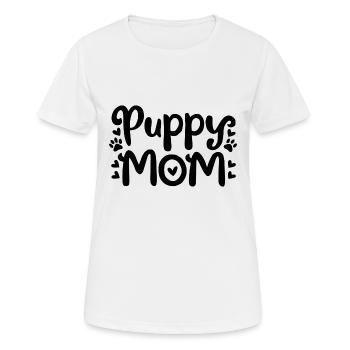 chiot chien - T-shirt respirant Femme - blanc - Devant - AI Model Female 172 dark (172cm)
