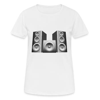 speakers - Women's Breathable T-Shirt - white - Front - AI Model Female 172 dark (172cm)