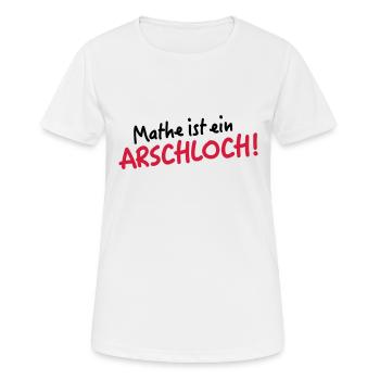 Mathe - Frauen T-Shirt atmungsaktiv - Weiß - Vorne - AI Model Female 172 dark (172cm)