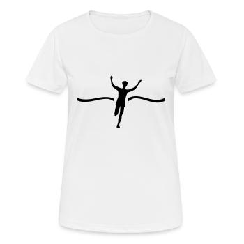 Läufer Sieger - Frauen T-Shirt atmungsaktiv - Weiß - Vorne - AI Model Female 172 dark (172cm)
