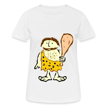 Caveman With Club - Women's Breathable T-Shirt - white - Front - AI Model Female 172 dark (172cm)