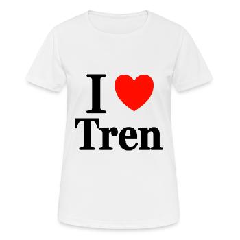 J’adore Tren Bodybuilding Bodybuilder Force Athlètes - T-shirt respirant Femme - blanc - Devant - AI Model Female 172 dark (172cm)