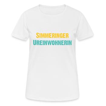 Simmeringer Ureinwohnerin Wien Österreich Spruch - Frauen T-Shirt atmungsaktiv - Weiß - Vorne - AI Model Female 172 dark (172cm)