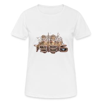 1986 Metall flüssig - Frauen T-Shirt atmungsaktiv - Weiß - Vorne - AI Model Female 172 dark (172cm)