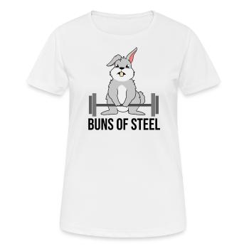 Buns Of Steel Hase Bunny - Frauen T-Shirt atmungsaktiv - Weiß - Vorne - AI Model Female 172 dark (172cm)