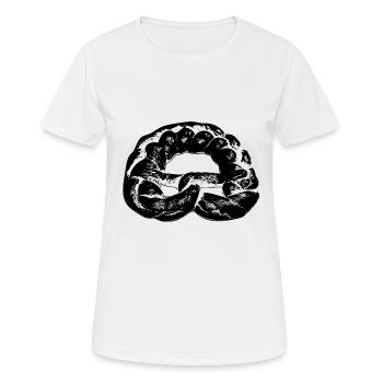 Bretzel vintage - T-shirt respirant Femme - blanc - Devant - AI Model Female 172 dark (172cm)