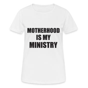 La maternité est mon ministère - T-shirt respirant Femme - blanc - Devant - AI Model Female 172 dark (172cm)