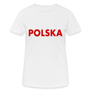Polen - Frauen T-Shirt atmungsaktiv - Weiß - Vorne - AI Model Female 172 dark (172cm)