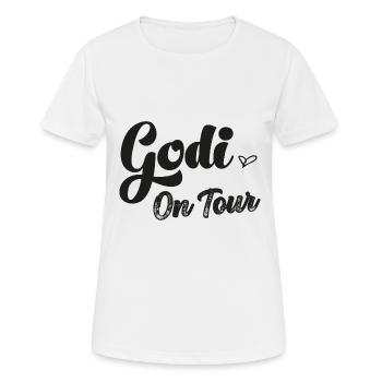 Godi on Tour Patentante Österreich Taufe - Frauen T-Shirt atmungsaktiv - Weiß - Vorne - AI Model Female 172 dark (172cm)