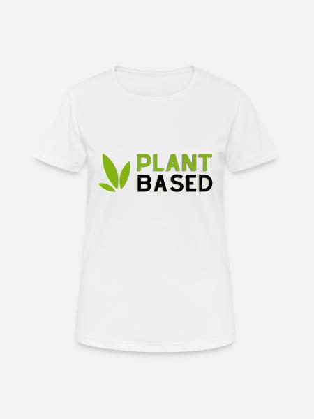 Plant Based Design with Leafs - Women's Breathable T-Shirt - white