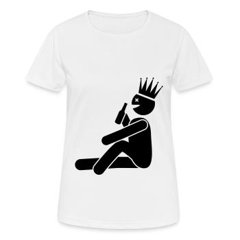 Drinking Drinking Man Symbol - Women's Breathable T-Shirt - white - Front - AI Model Female 172 dark (172cm)