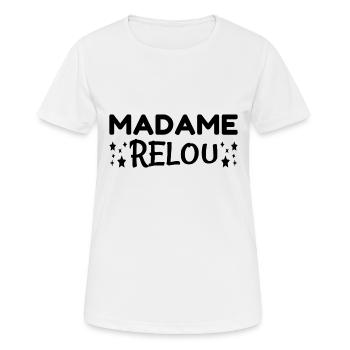 t-shirt humour madame relou - T-shirt respirant Femme - blanc - Devant - AI Model Female 172 dark (172cm)